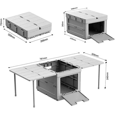 Table de rangement pliable (pique-nique)