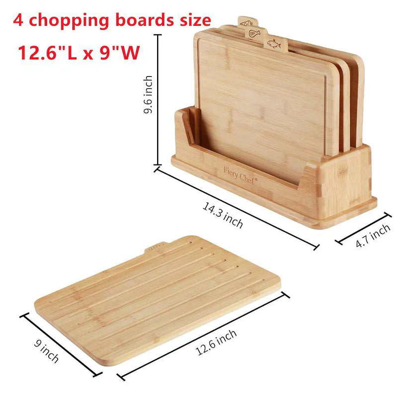 Set de Planches à Découper avec Icônes Alimentaires
