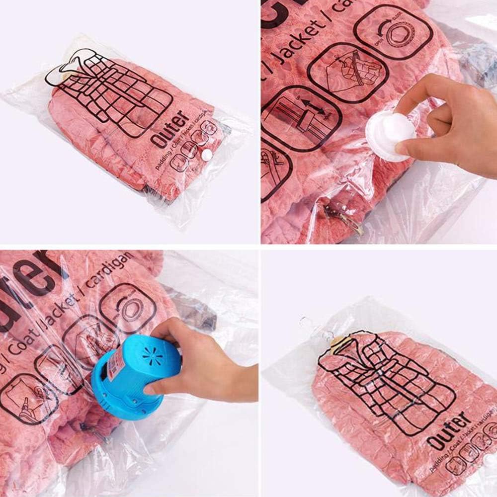 Sacs de rangement sous vide avec crochets et appareil