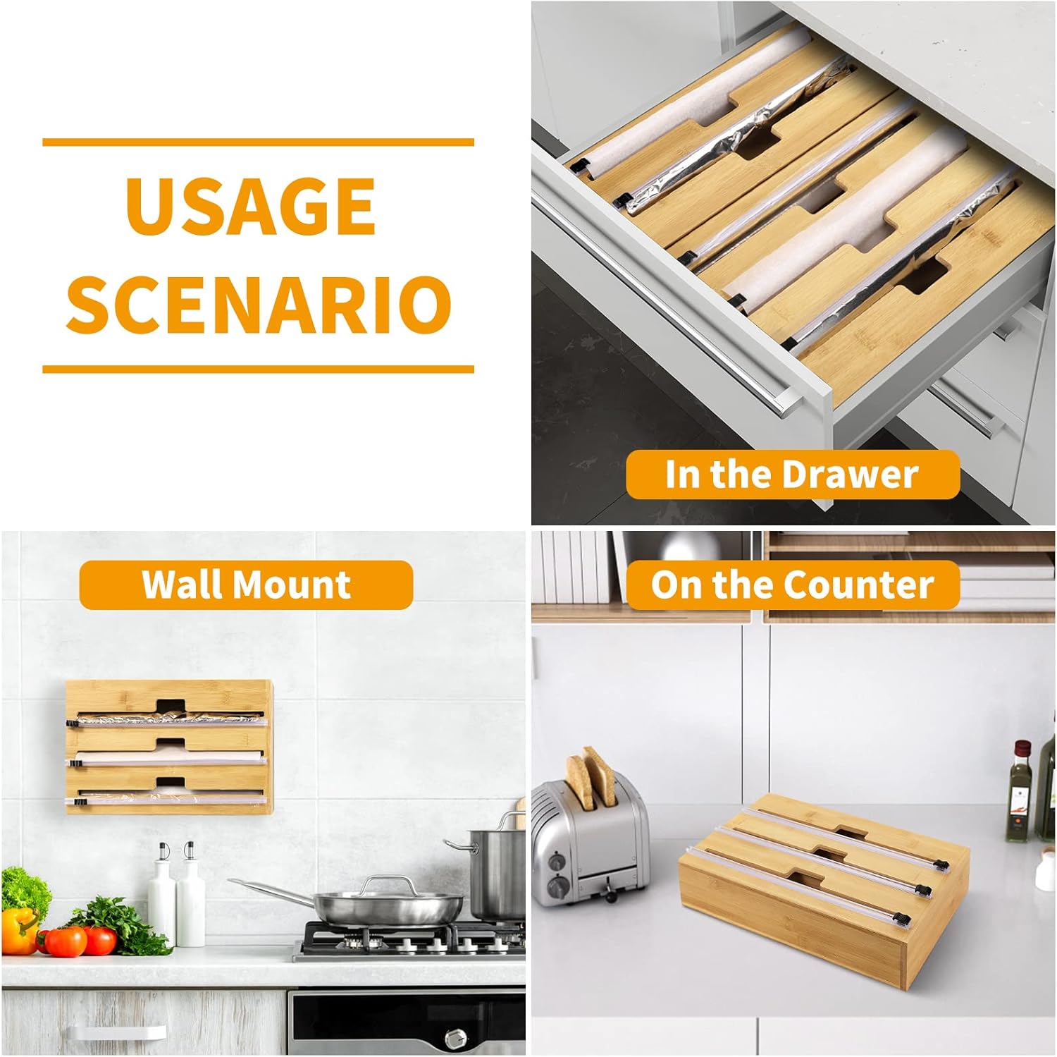 Distributeur de papier en bambou