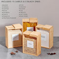 Récipient de stockage alimentaire en bambou transparent de 2 000 ml