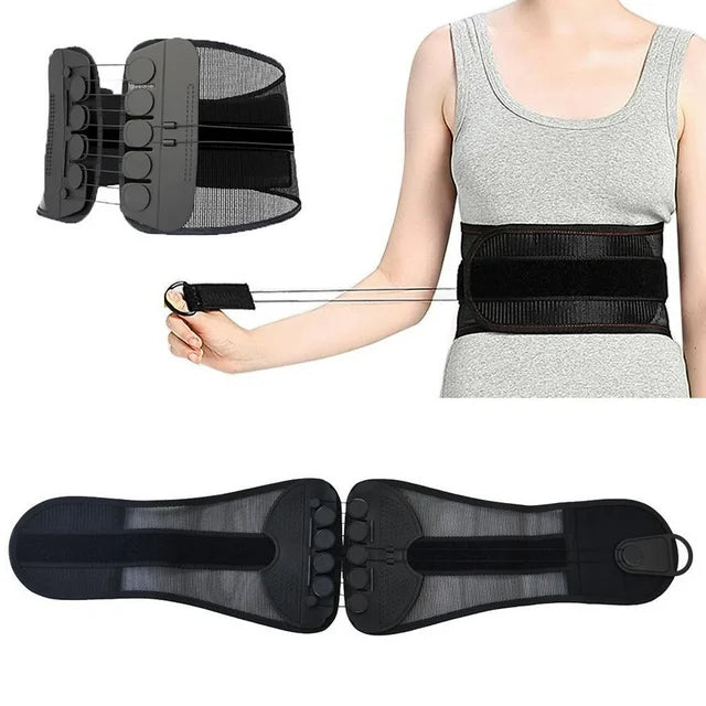 Ceinture de maintien dorsal réglable avec système de poulie pour soulager les douleurs dorsales