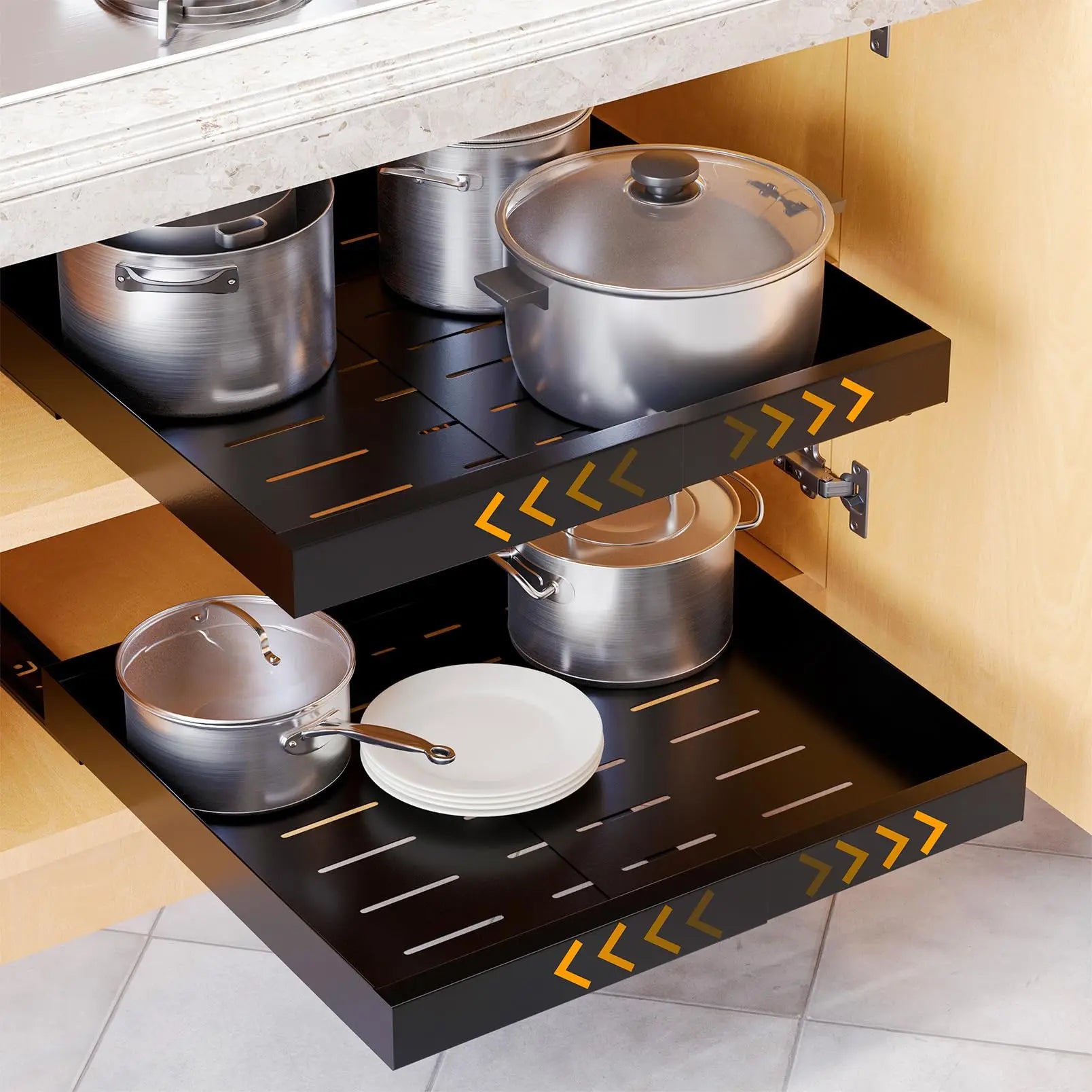 Organisateur de Cuisine Coulissant en métal