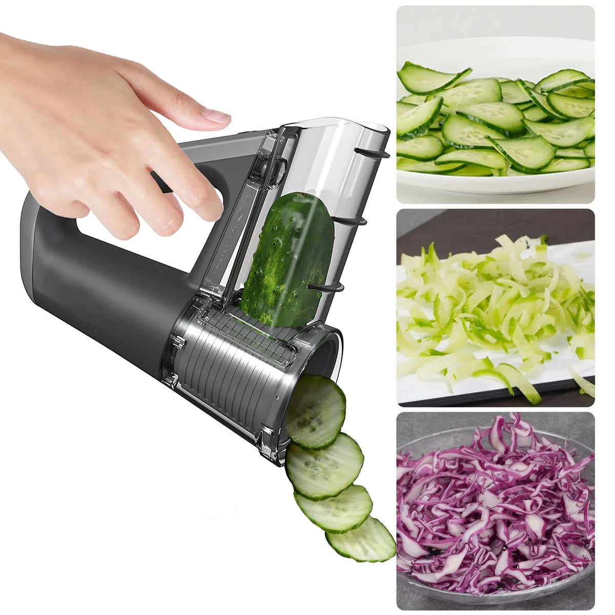 4 En 1 Râpe Et Trancheuse Électrique Sans Fil Rechargeable